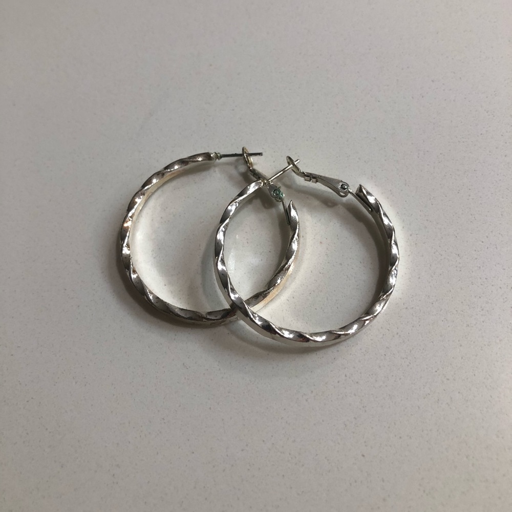 Silver Hoops